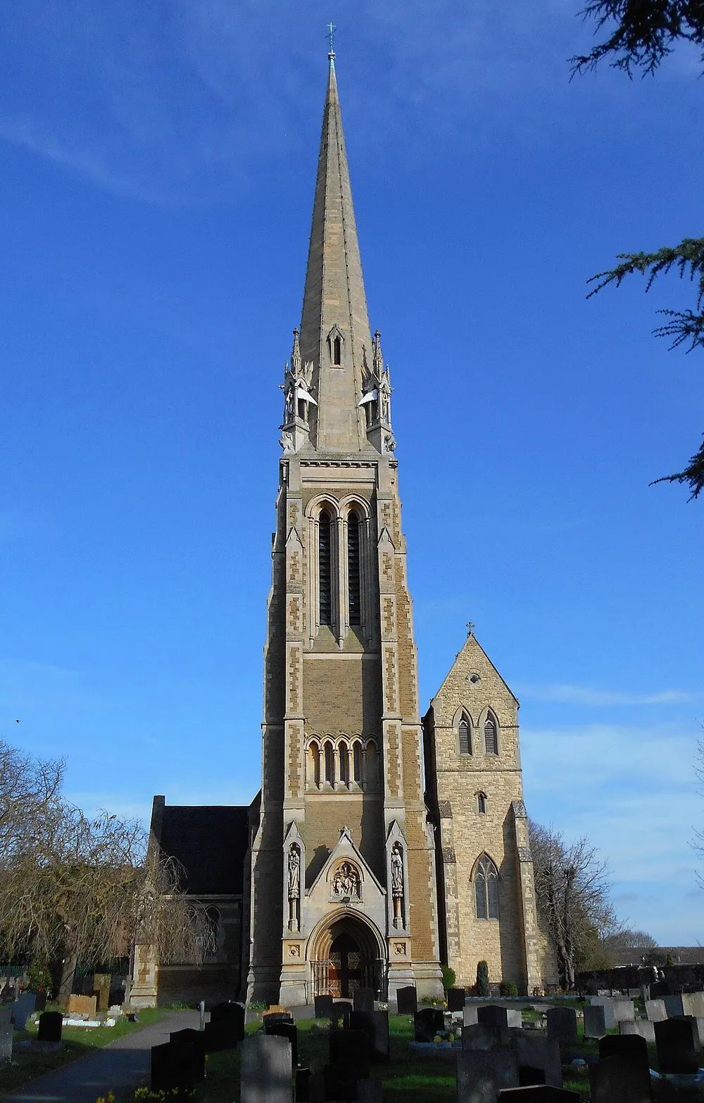 St Marie's Church, Rugby, the local landmark of CV22